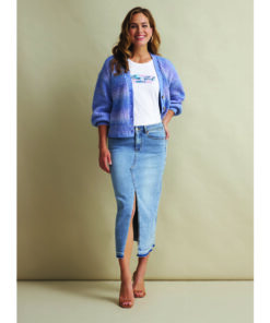 myrbjeans.nl  SRB4170 SIBELLE SKIRT UNFOLD HEM BLEACH