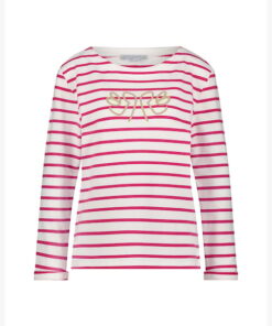 Terry stripe chest print SRB4471 myrbjeans.nl kleur raspberry